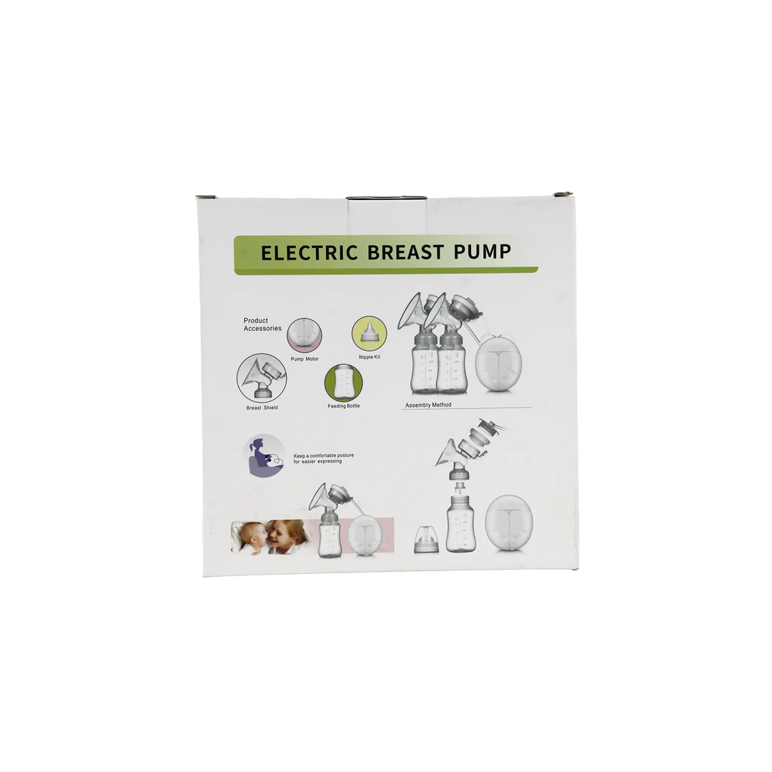 54360-Black &amp; Brown Automatic Double Breast Pump +3