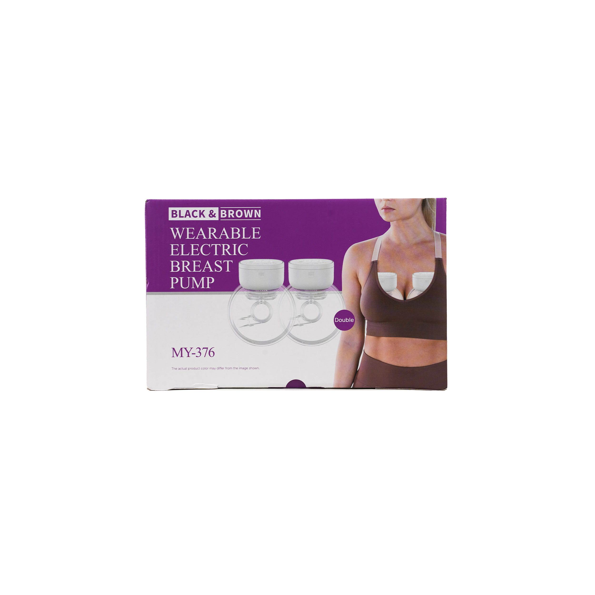 Black & Brown Wearable Electric Breast Pump Double