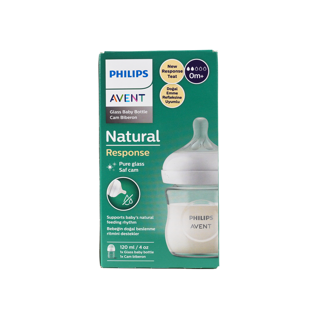 Avent Natural Glass Baby Bottle 0m+ 120ml-Y930/01(709)