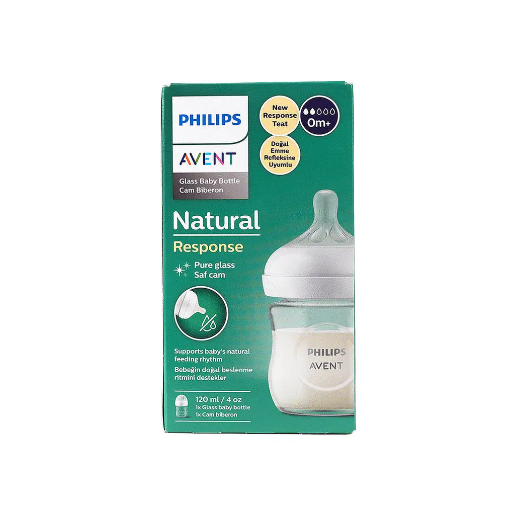 Avent Natural Glass Baby Bottle 0m + 120ml-Y930/01(709)