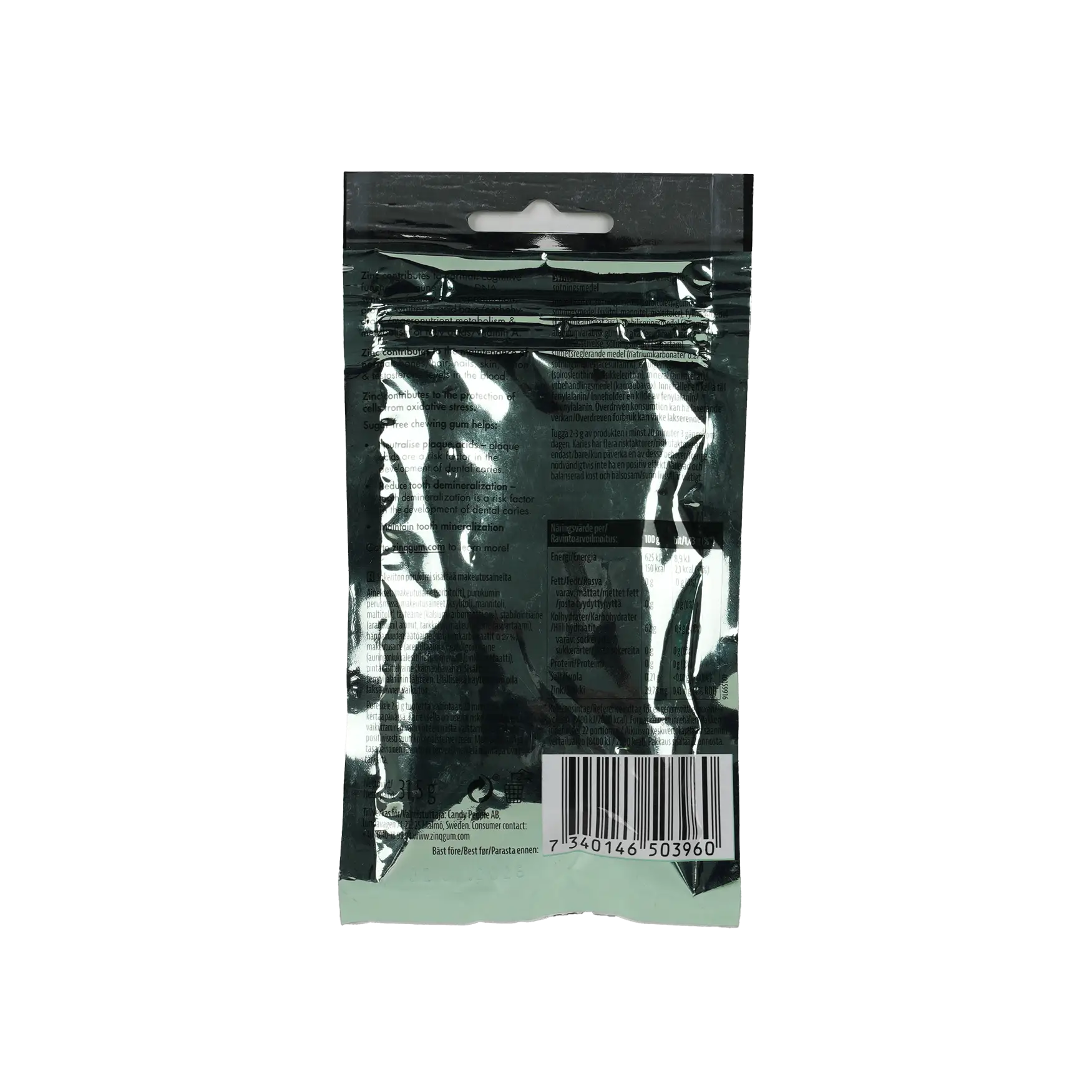 Zinq Spearmint Chewing Gum 22pcs