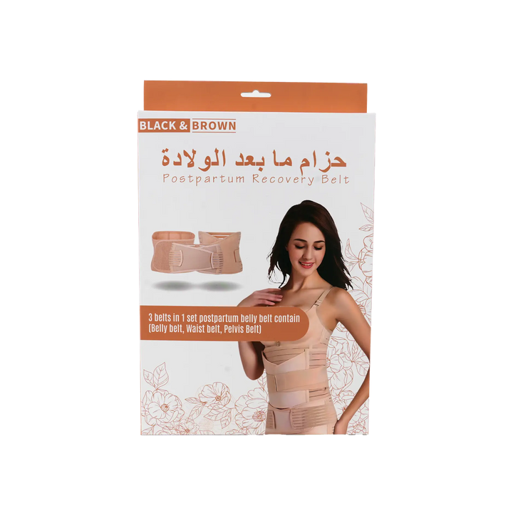 54375-Black &amp; Brown Postpartum Belt-XXL