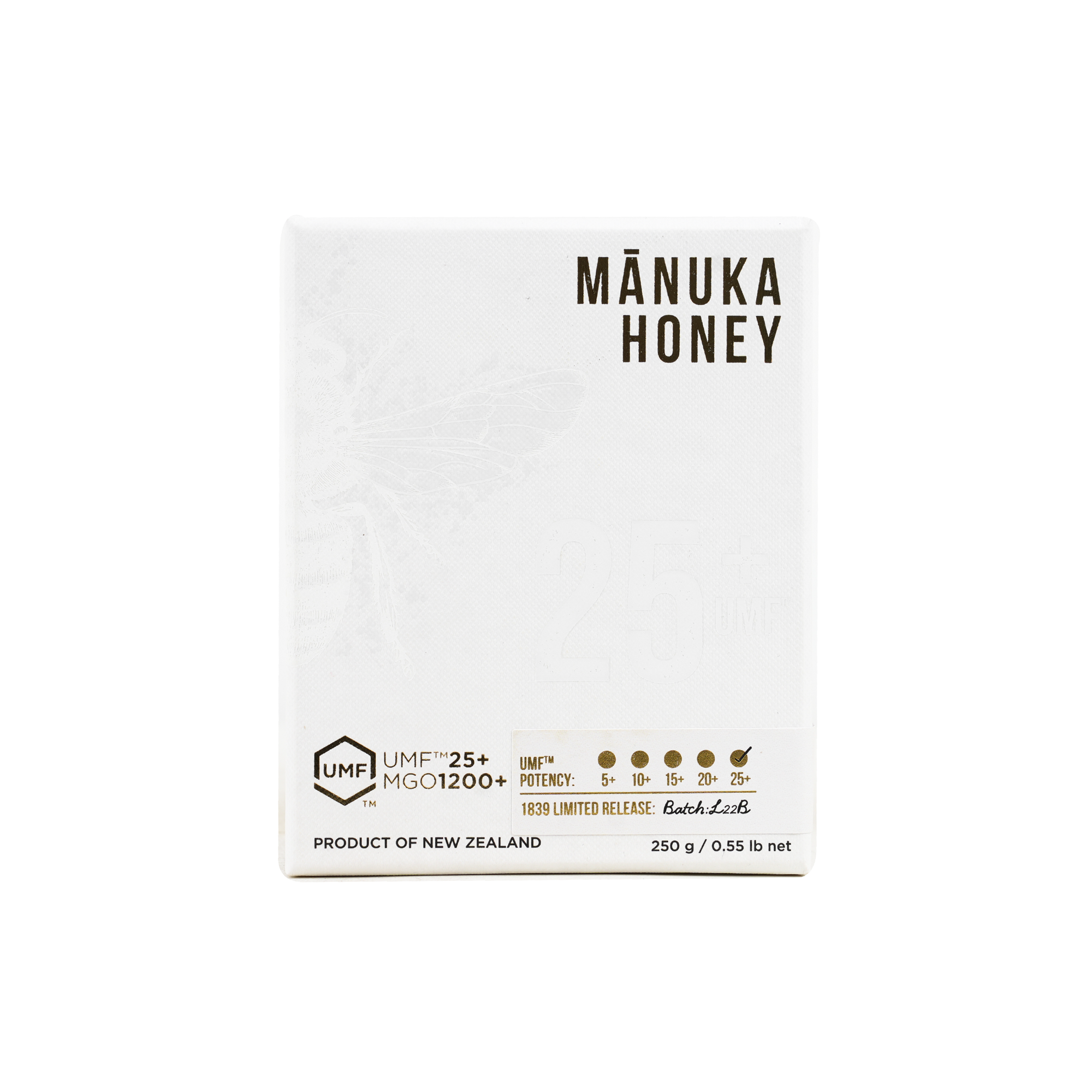 1839 Manuka Honey (Umf 25 + Mgo 1200+) 250g