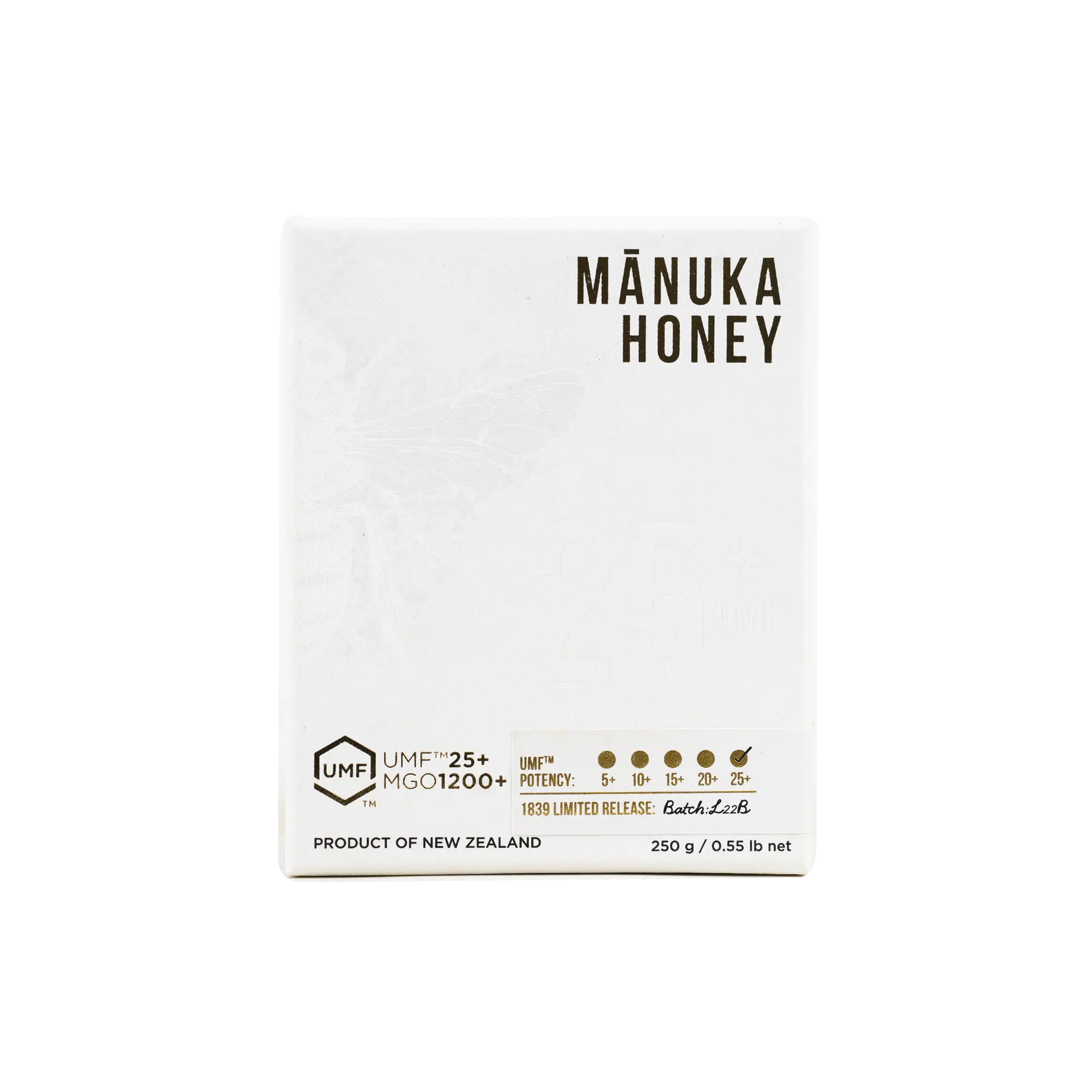 1839 Manuka Honey (Umf 25 + Mgo 1200+) 250g