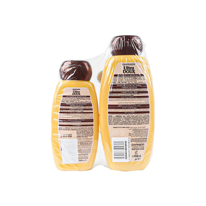 54395-Garnier Ultra Doux Shampoo 400ml+200ml-Avocado &amp; Shea Butter +1