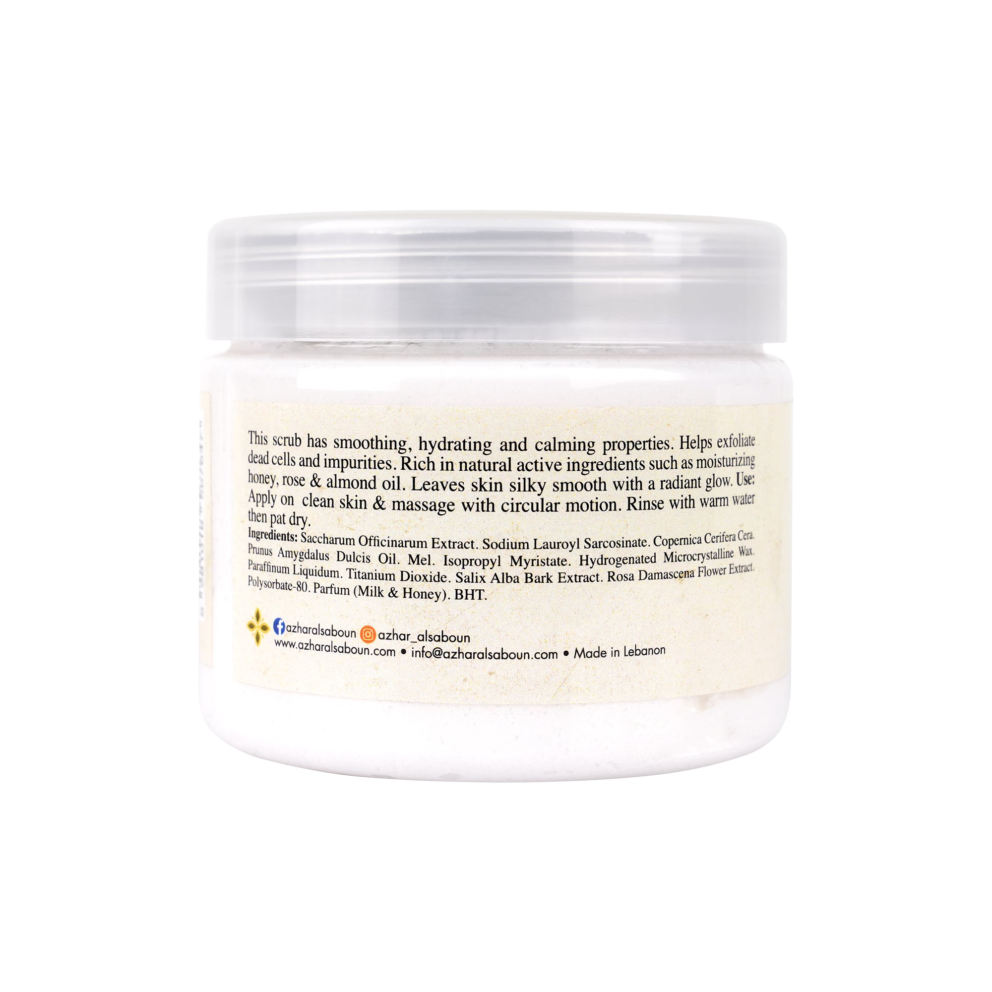 54418-Azhar Al Saboun Milk & Honey Sugar Scrub 500g +2
