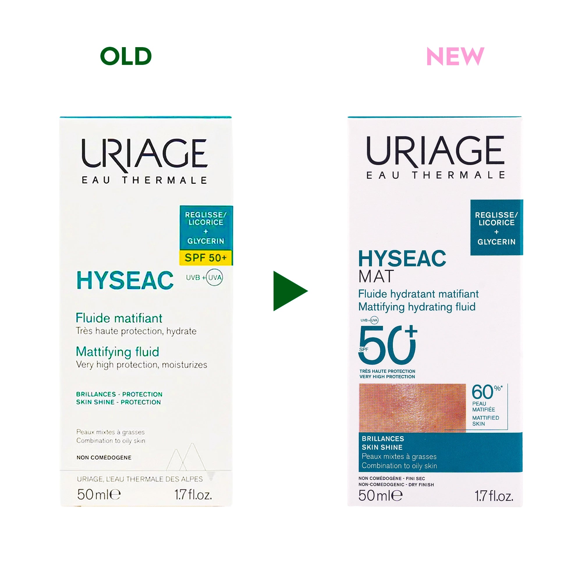 54460-Uriage Hyseac Mattifying fluid SPF50 50ml +9