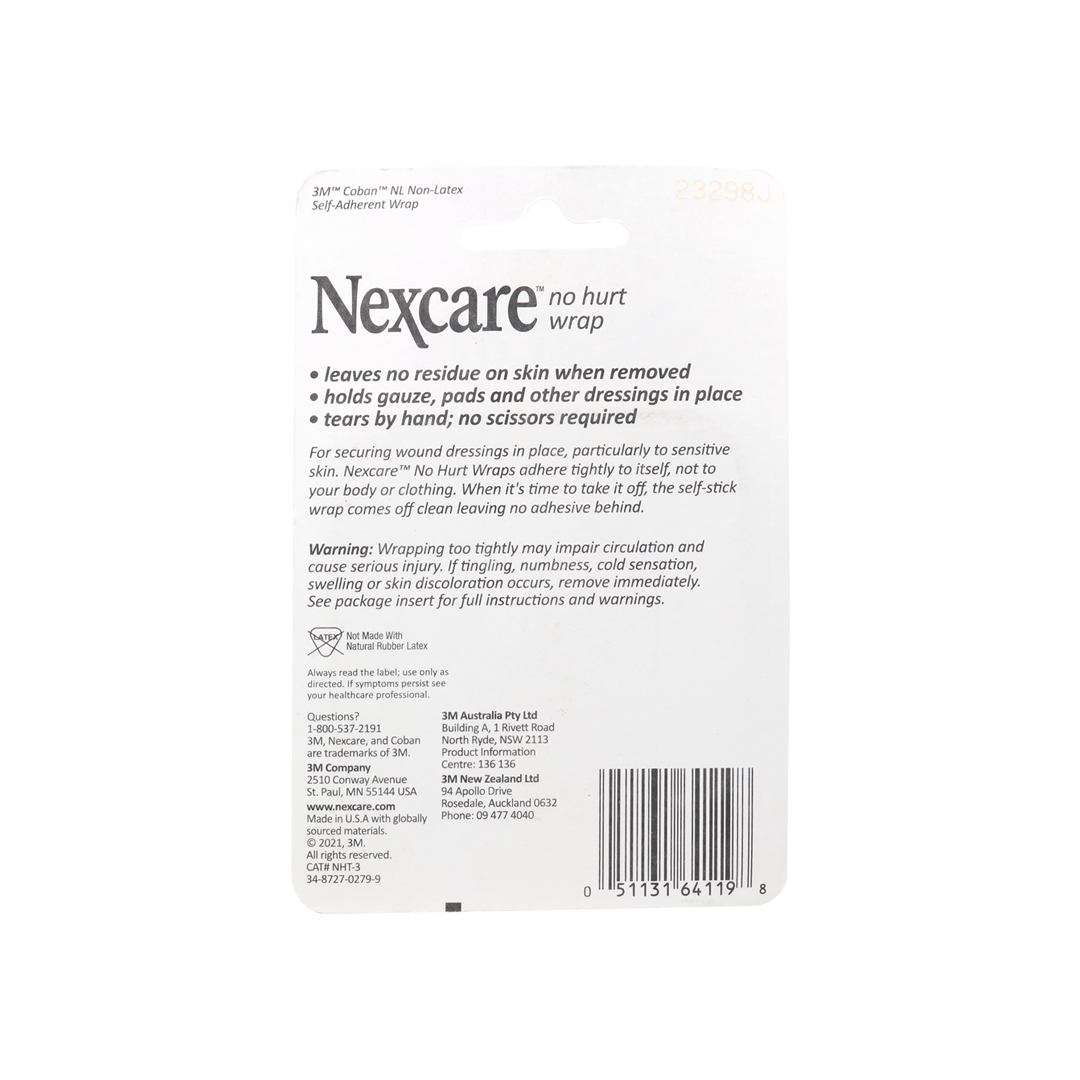 Nexcare No Hurt Wrap 7.62cmx2m - Brown