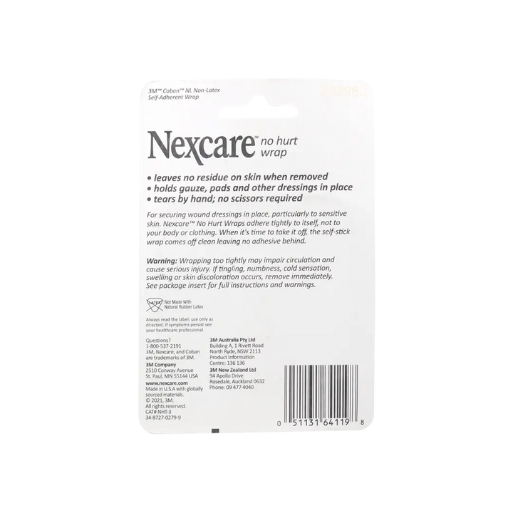 54485-Nexcare No Hurt Wrap 7.62cmx2m - Brown +1