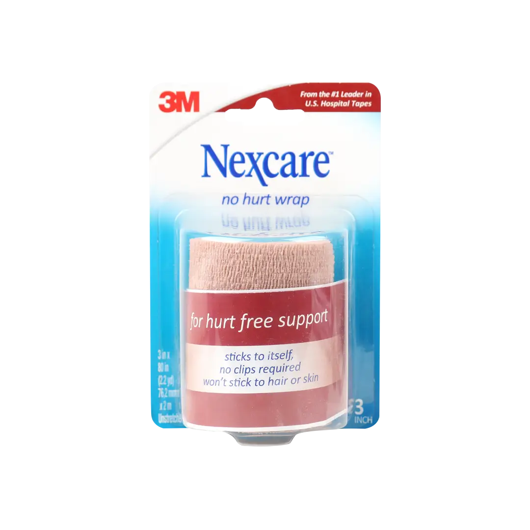 Nexcare No Hurt Wrap 7.62cmx2m - Brown