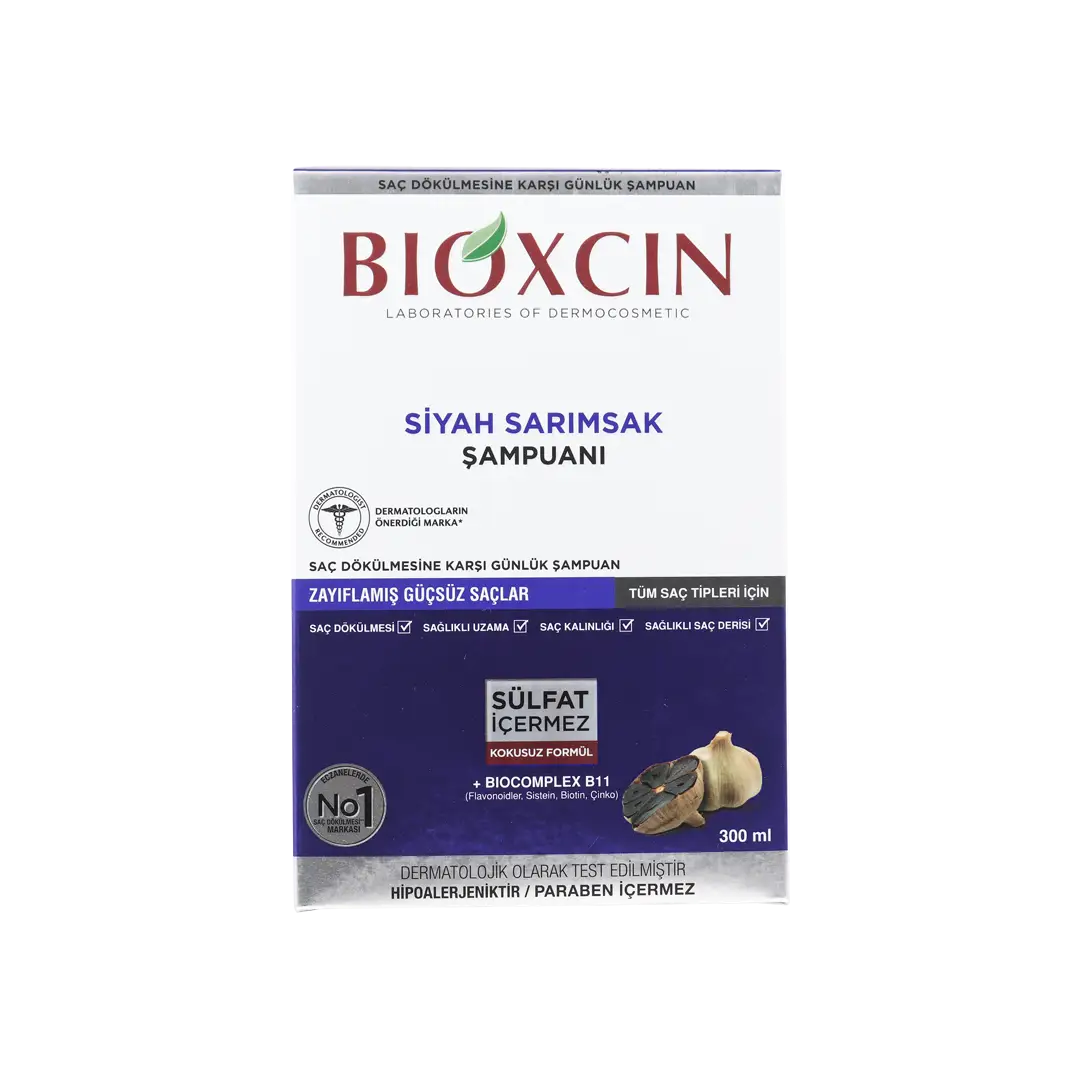 Bioxcin Daily Shampoo For Hair Loss 300ml-Black Garlic