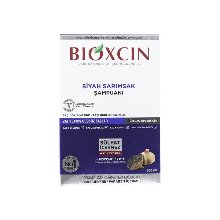 54487-Bioxcin Daily Shampoo For Hair Loss 300ml-Black Garlic +4