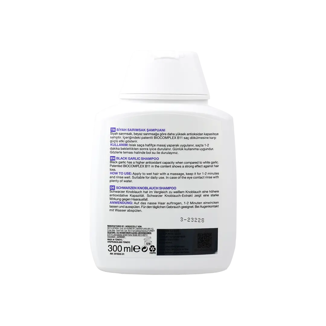 Bioxcin Daily Shampoo For Hair Loss 300ml-Black Garlic