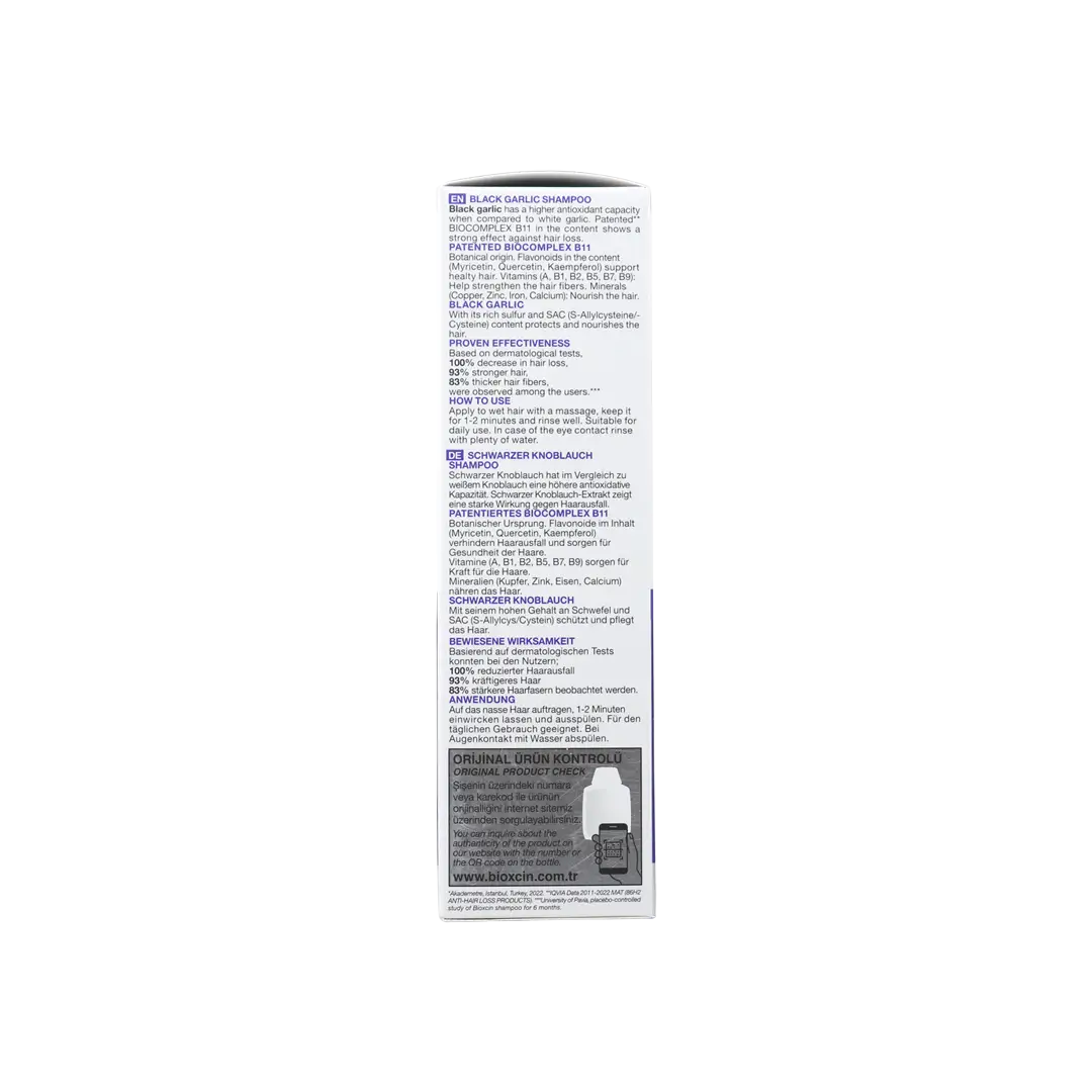 Bioxcin Daily Shampoo For Hair Loss 300ml-Black Garlic