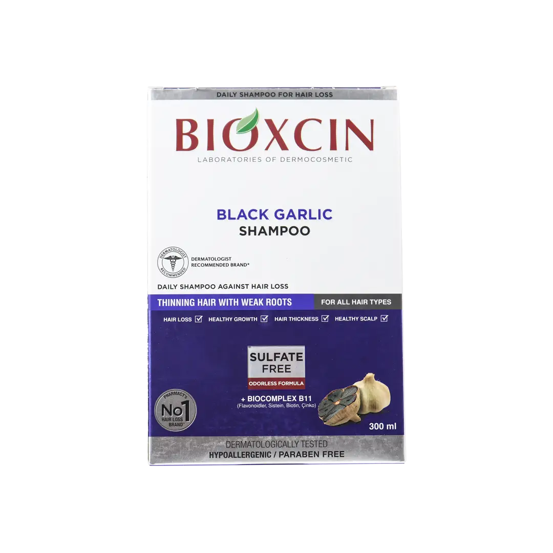 54487-Bioxcin Daily Shampoo For Hair Loss 300ml-Black Garlic +1