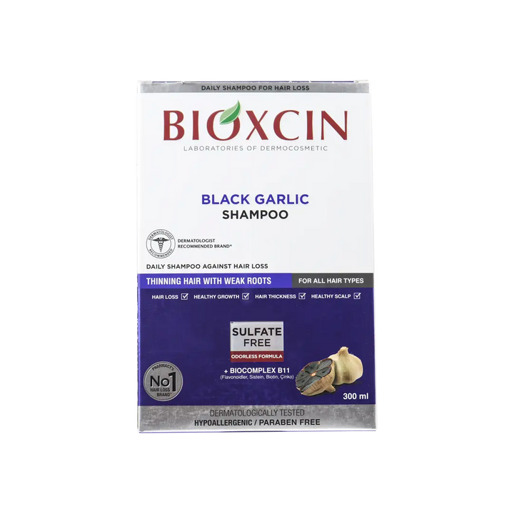 54487-Bioxcin Daily Shampoo For Hair Loss 300ml-Black Garlic +1