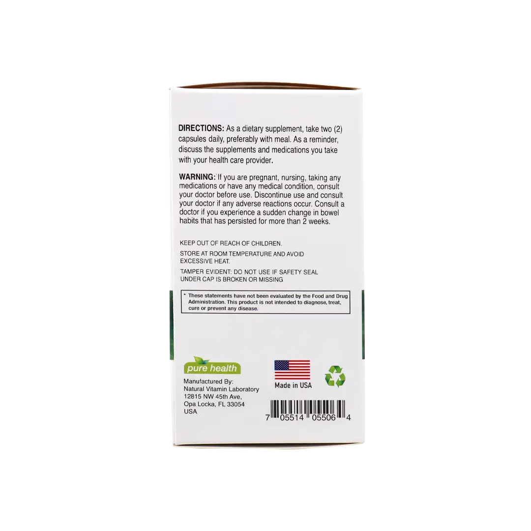 Pure Health Pure Herbal Laxative 60 Billion CFU 60 Veg.Caps