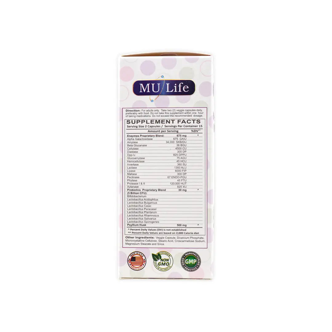 54493-Mu Life Extra-Zymase Plus 60 Veggie Capsules +2