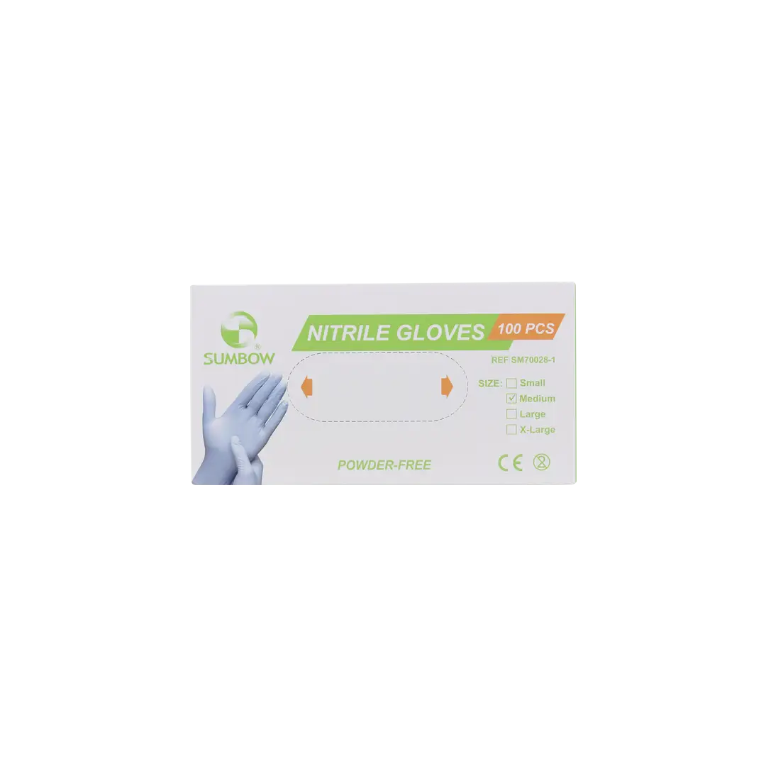 54500-Sumbow Nitrile Gloves Powder-Free 100pcs-M +1