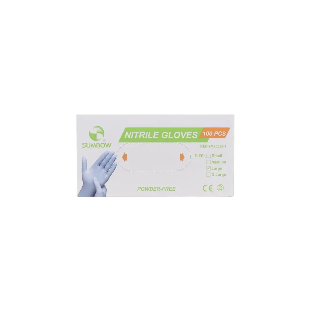 54502-Sumbow Nitrile Gloves Powder-Free 100pcs-L +1