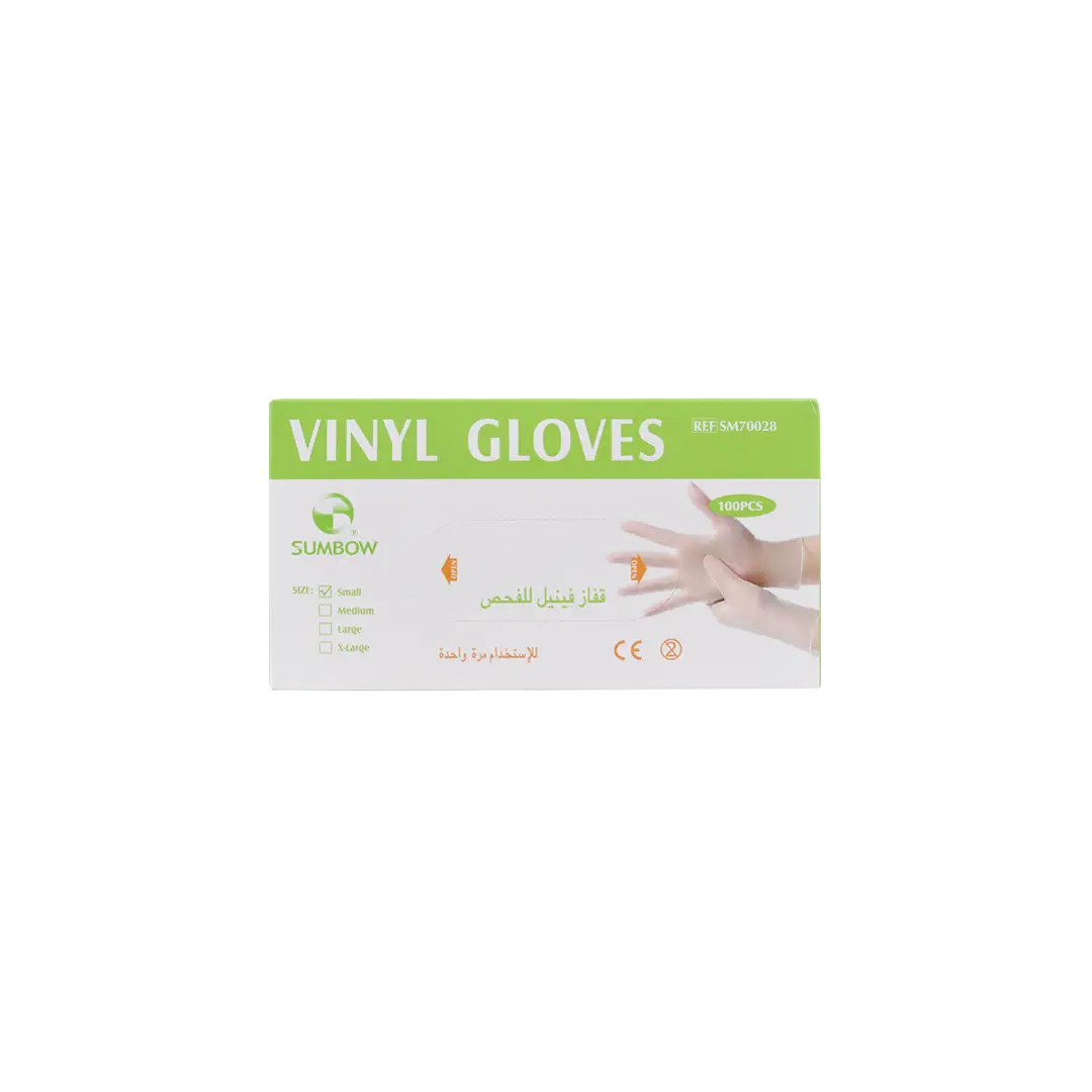54503-Sumbow Vinyl Gloves Powder-Free 100pcs-S
