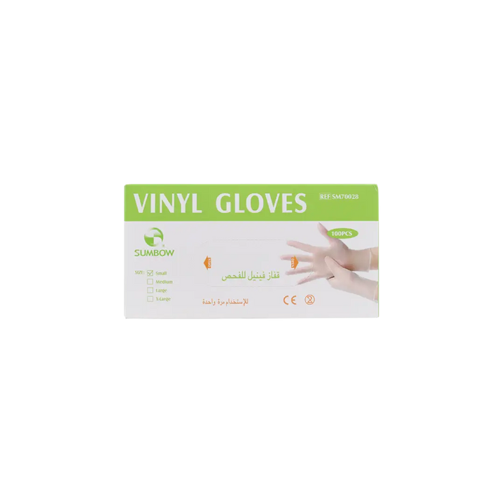 54503-Sumbow Vinyl Gloves Powder-Free 100pcs-S
