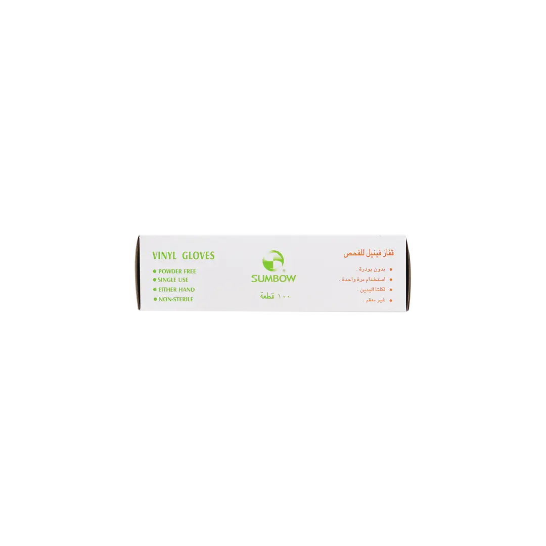 54504-Sumbow Vinyl Gloves Powder-Free 100pcs-M +3