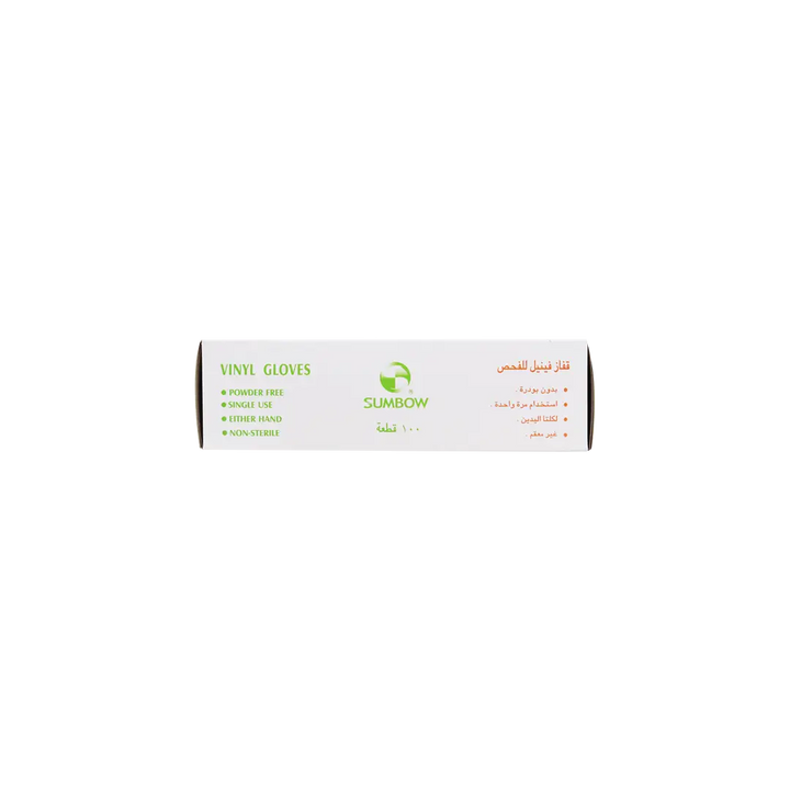 54504-Sumbow Vinyl Gloves Powder-Free 100pcs-M +3