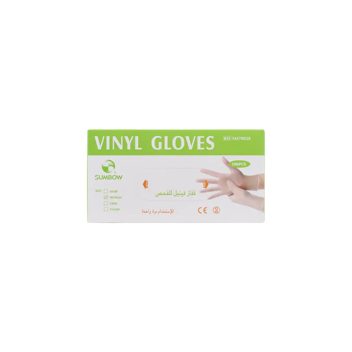 54504-Sumbow Vinyl Gloves Powder-Free 100pcs-M