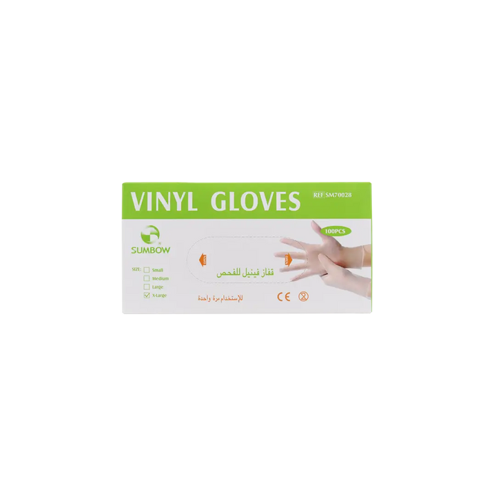 54506-Sumbow Vinyl Gloves Powder-Free 100pcs-XL