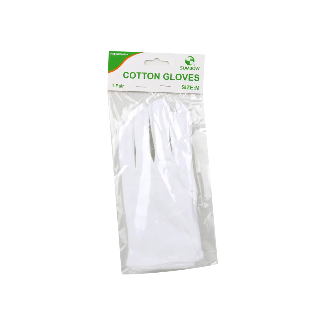 54527-Sumbow Cotton Gloves White 2pcs-M