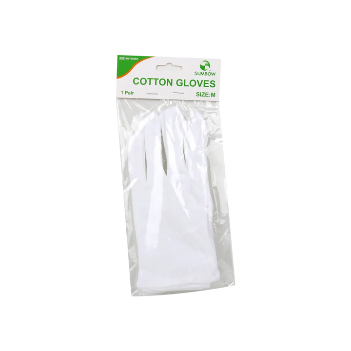 54527-Sumbow Cotton Gloves White 2pcs-M