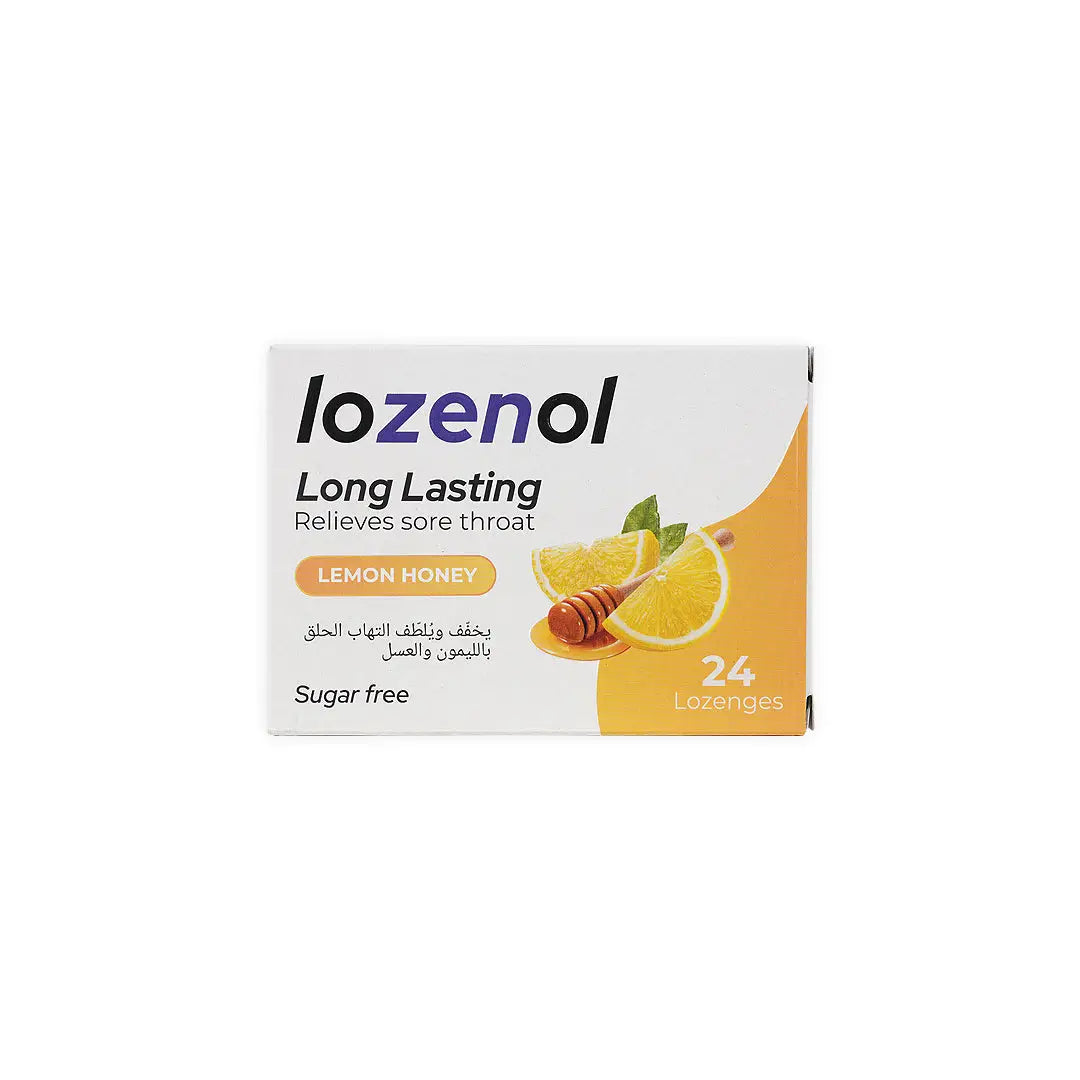 Lozenol Long Lasting Sugar Free 24 Lozenges-Lemon Honey