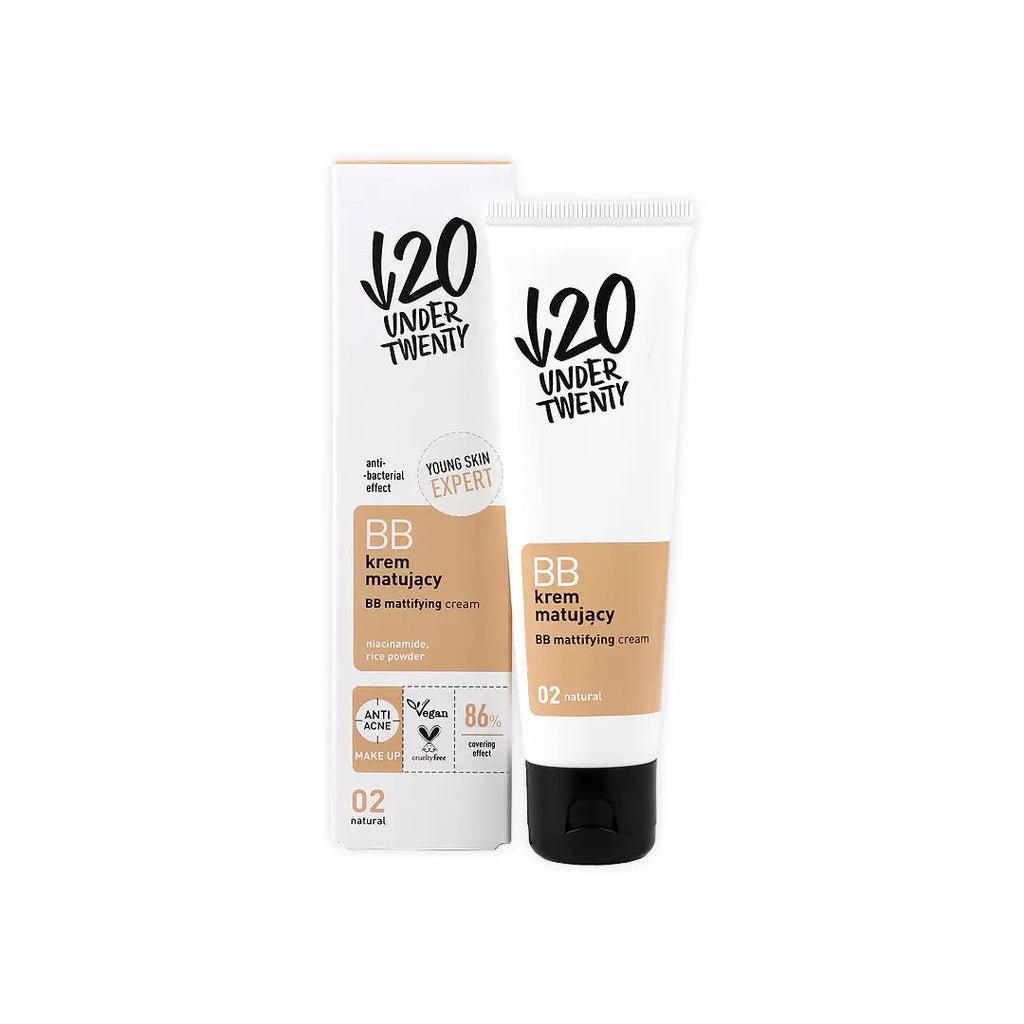 Under Twenty - BB Mattifying Cream 02 Natural 60ml sample