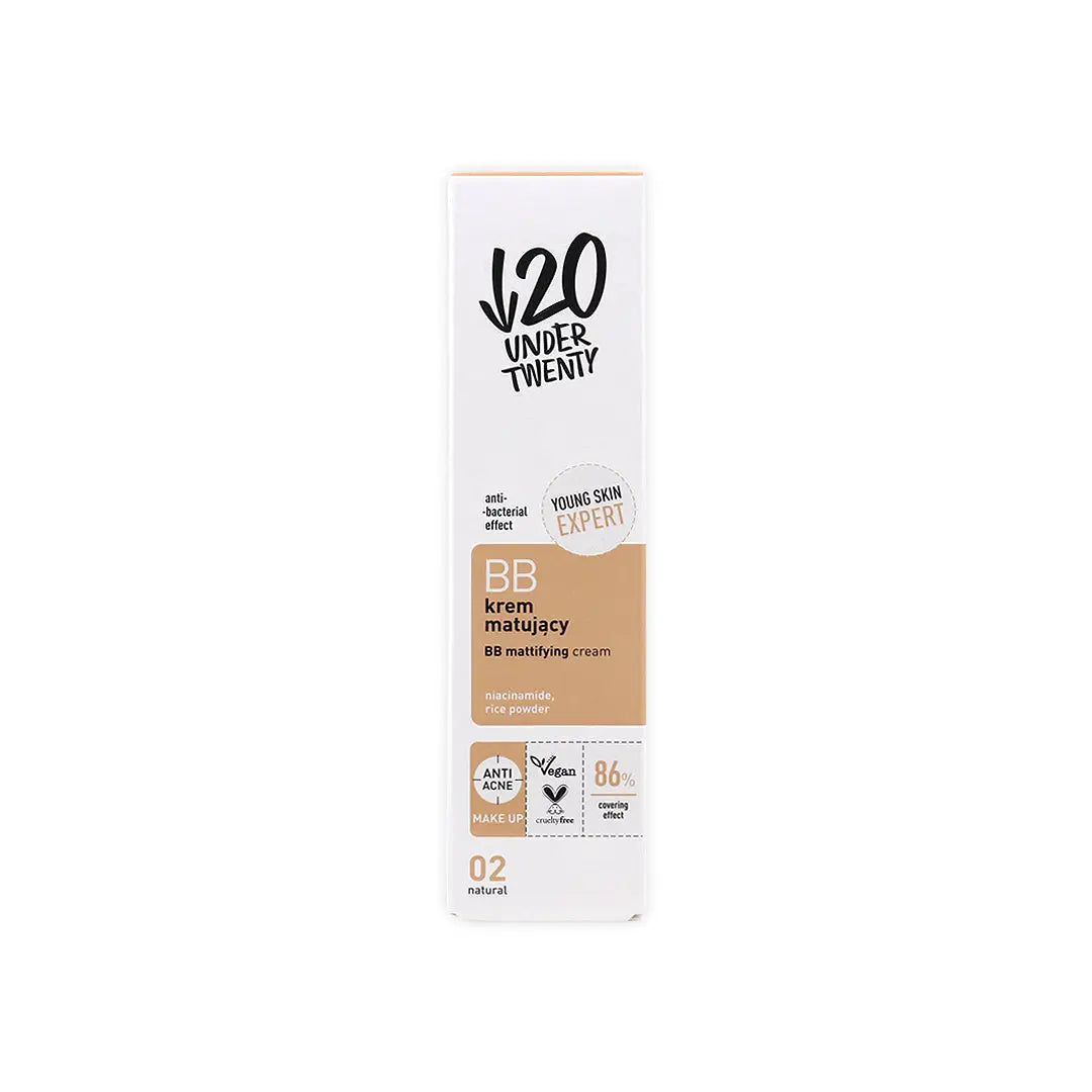 Under Twenty - BB Mattifying Cream 02 Natural 60ml sample
