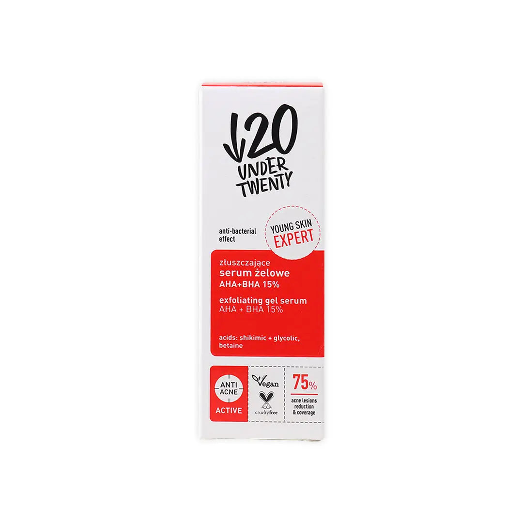 54590-Under Twenty - Exfoliating Gel Serum Aha + Bha 15% 30ml +1