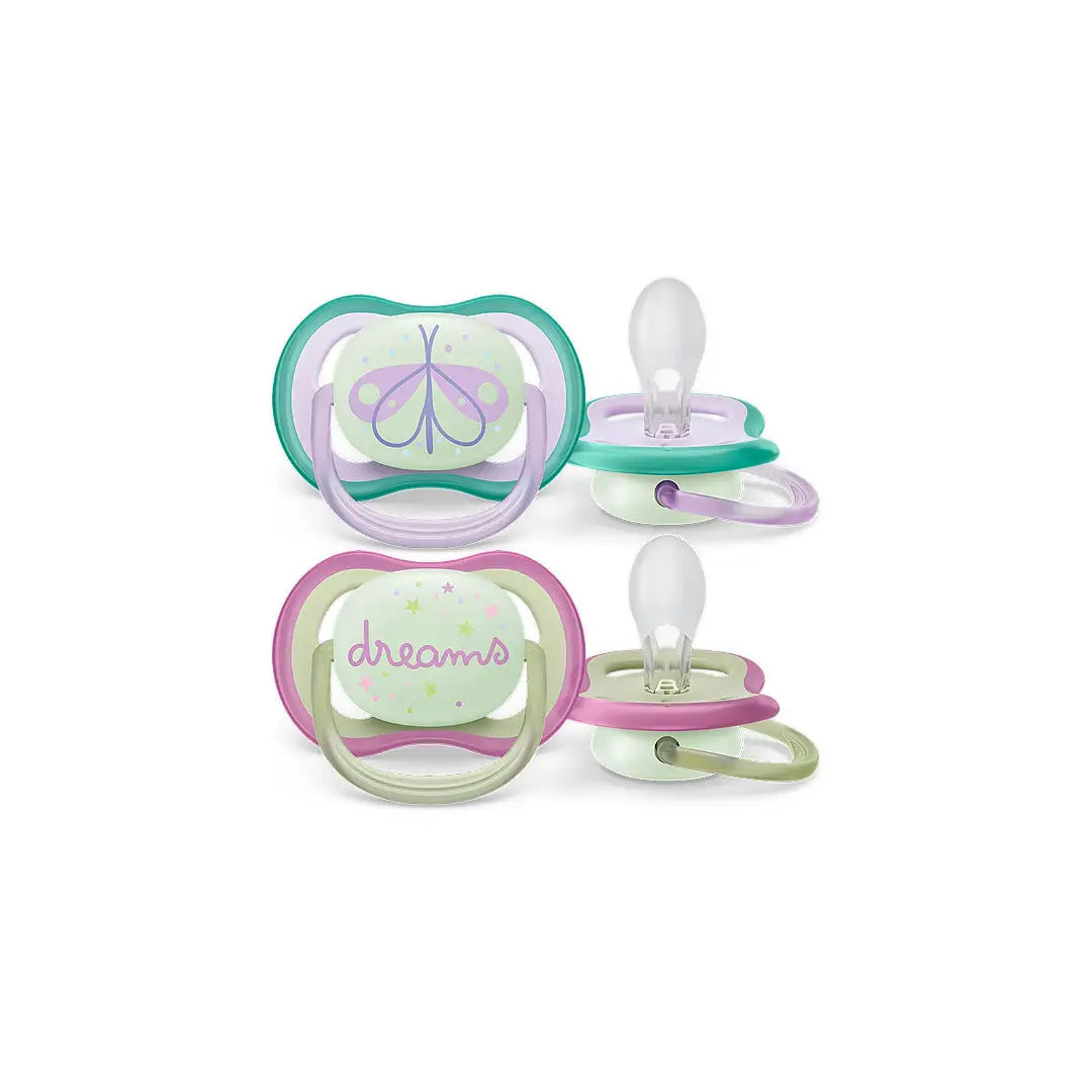 54601-Avent Ultra Air Soother Night 0-6m 2Pcs-F0376/19(PA259)-7503 +1