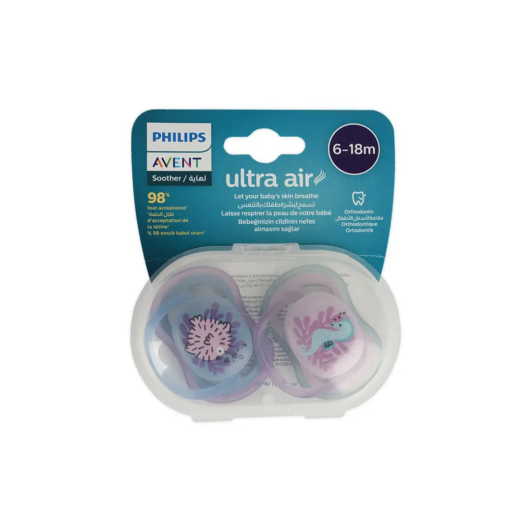 54612-Avent Ultra Air Soother 6-18m 2Pcs-F085/61(PA264)-6469