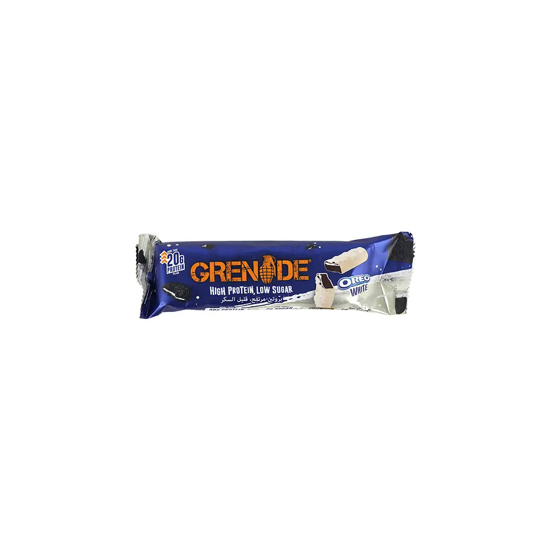 54633-Grenade Protein Bar 60g – Oreo White