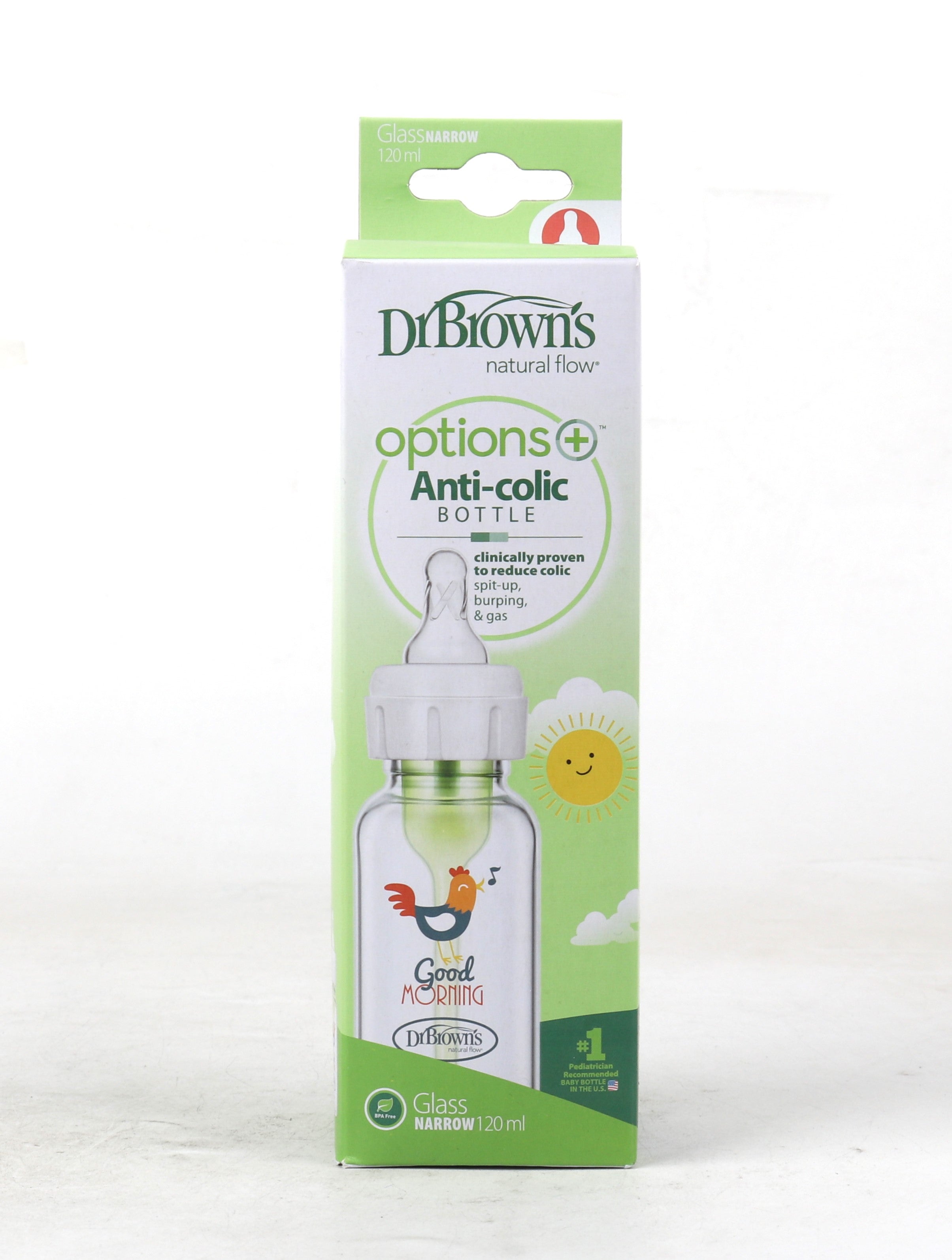 Dr Browns Anti-Colic Glass Bottle(0m+) 120ml-0778