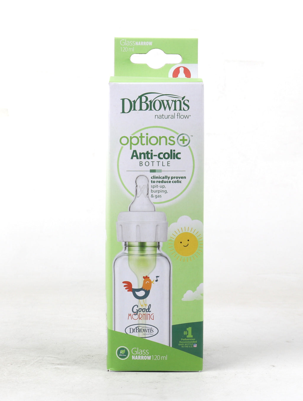 Dr Browns Anti-Colic Glass Bottle(0m+) 120ml-0778