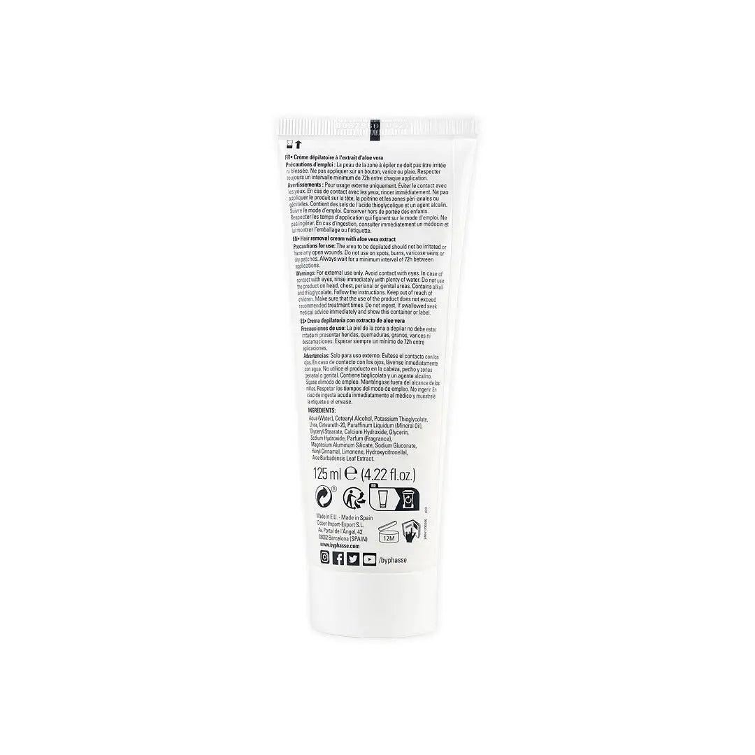 54662-Byphasse Body Hair Removal Aloe Vera Cream 125ml +3