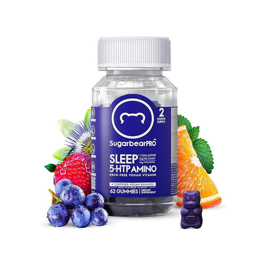 Sugar Bear Pro Sleep 5-HTP Amino 62 Gummies
