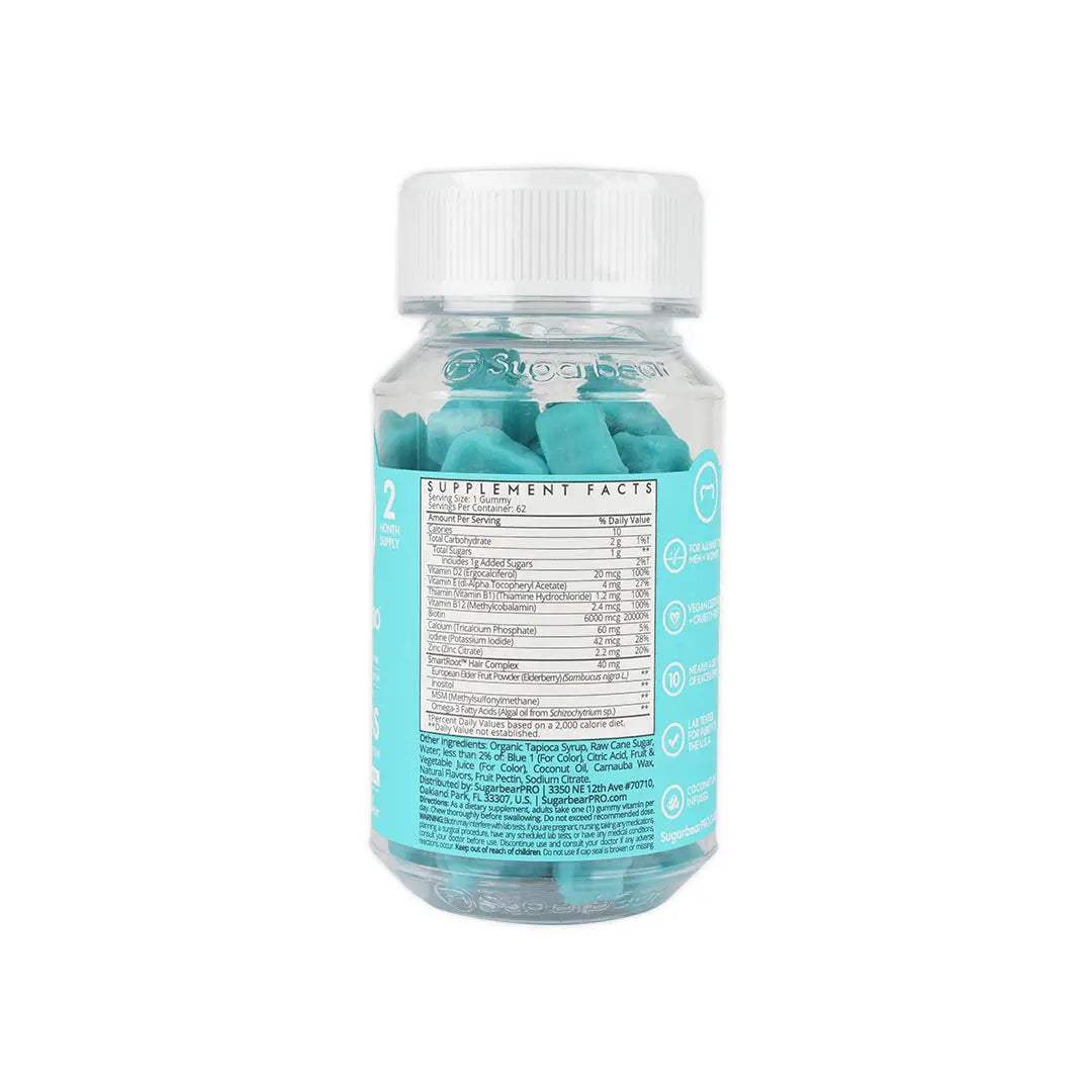 Sugar Bear Pro Hair Vitamins 62 Gummies