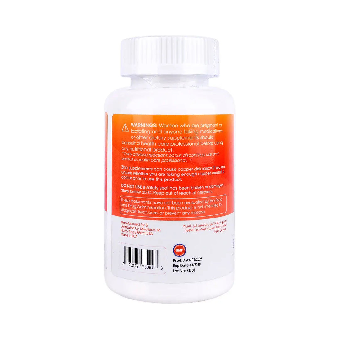 54685-Meditech Zinc 50Mg 100  Tablets +3