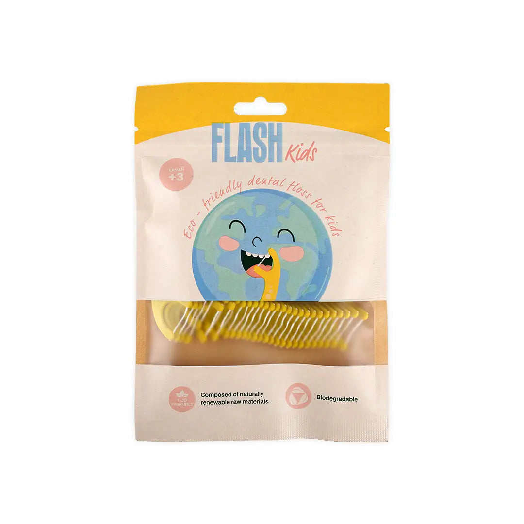 Flash Kids +3yrs Dental Floss 30pcs