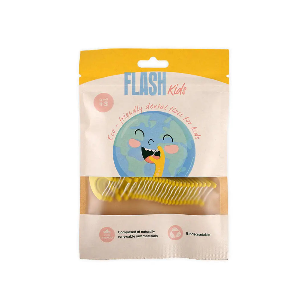 Flash Kids +3yrs Dental Floss 30pcs