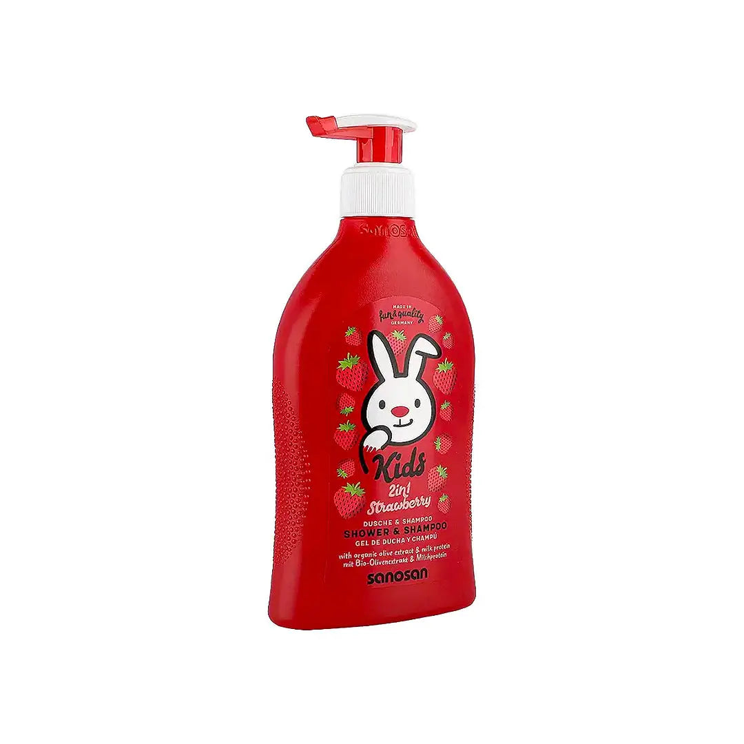 54707Sanosan Kids Shower & Shampoo Strawberry 400ml +1