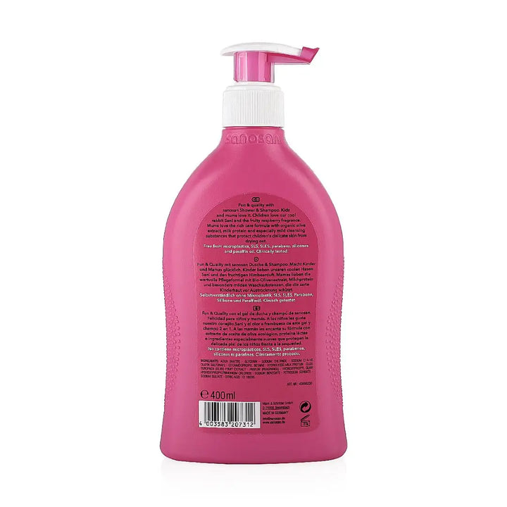 54708-Sanosan Kids Shower &amp; Shampoo Raspberry 400ml +1