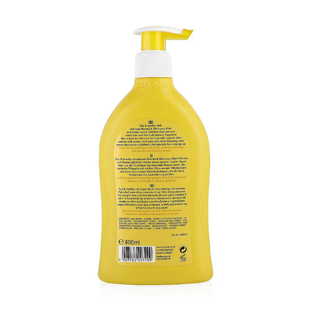 54709-Sanosan Kids Shower & Shampoo Banana 400ml +1